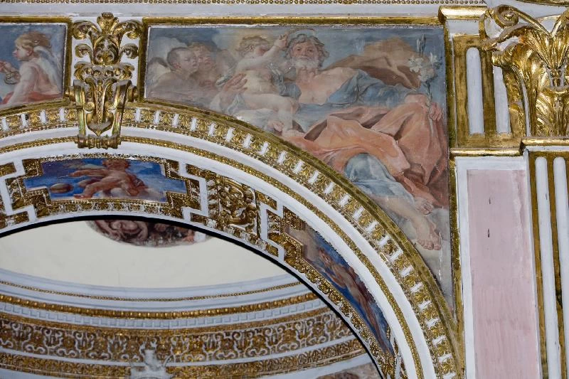 San Giuseppe e Gesù Bambino in olio su tela